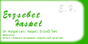 erzsebet haspel business card